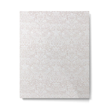 William Morris Pure Strawberry Thief Dove Cream Metal Print | TeksDecor