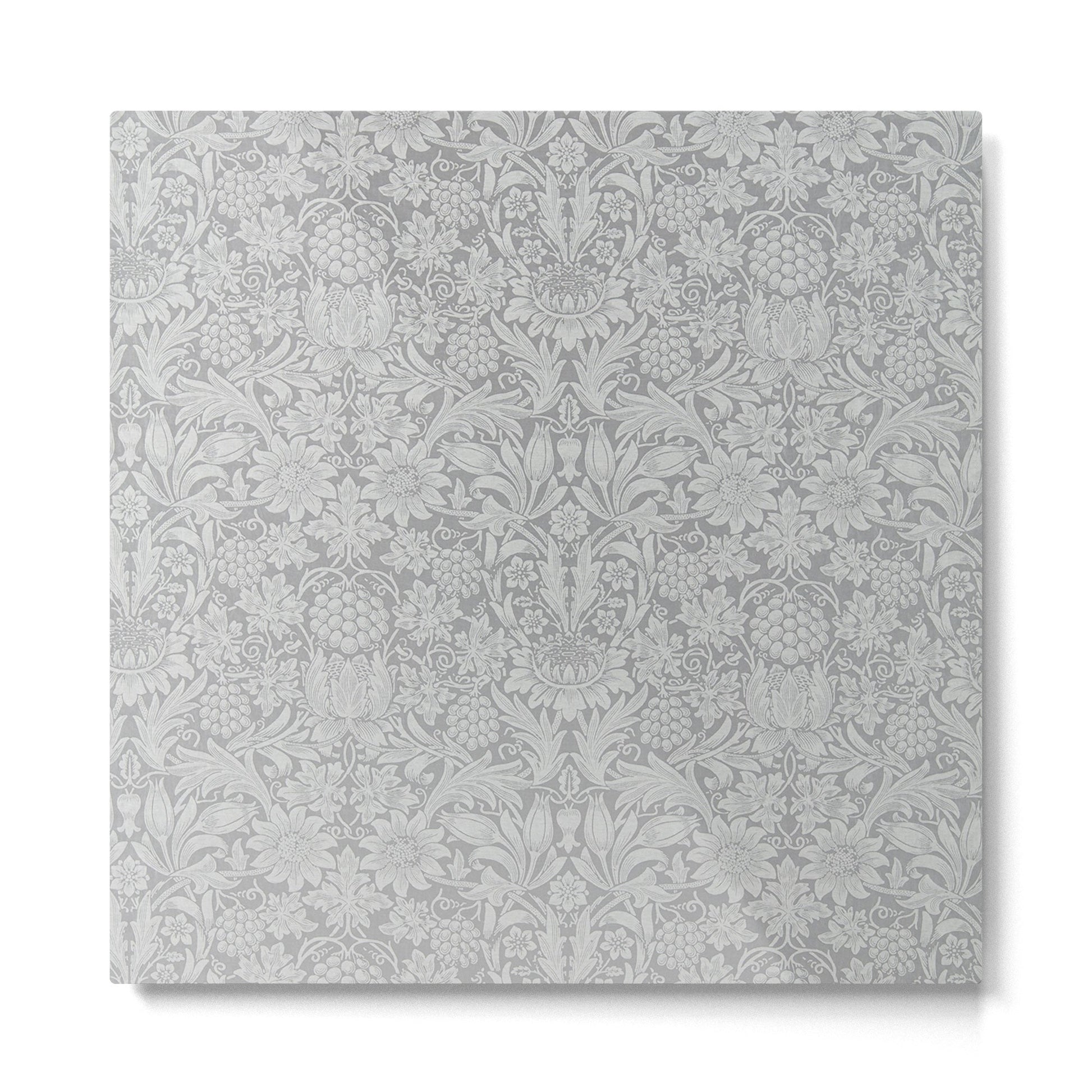 William Morris Pure Sunflower Dove Grey Vintage Pattern Metal Print | TeksDecor