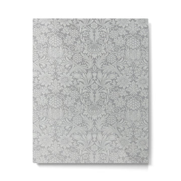 William Morris Pure Sunflower Dove Grey Vintage Pattern Metal Print | TeksDecor