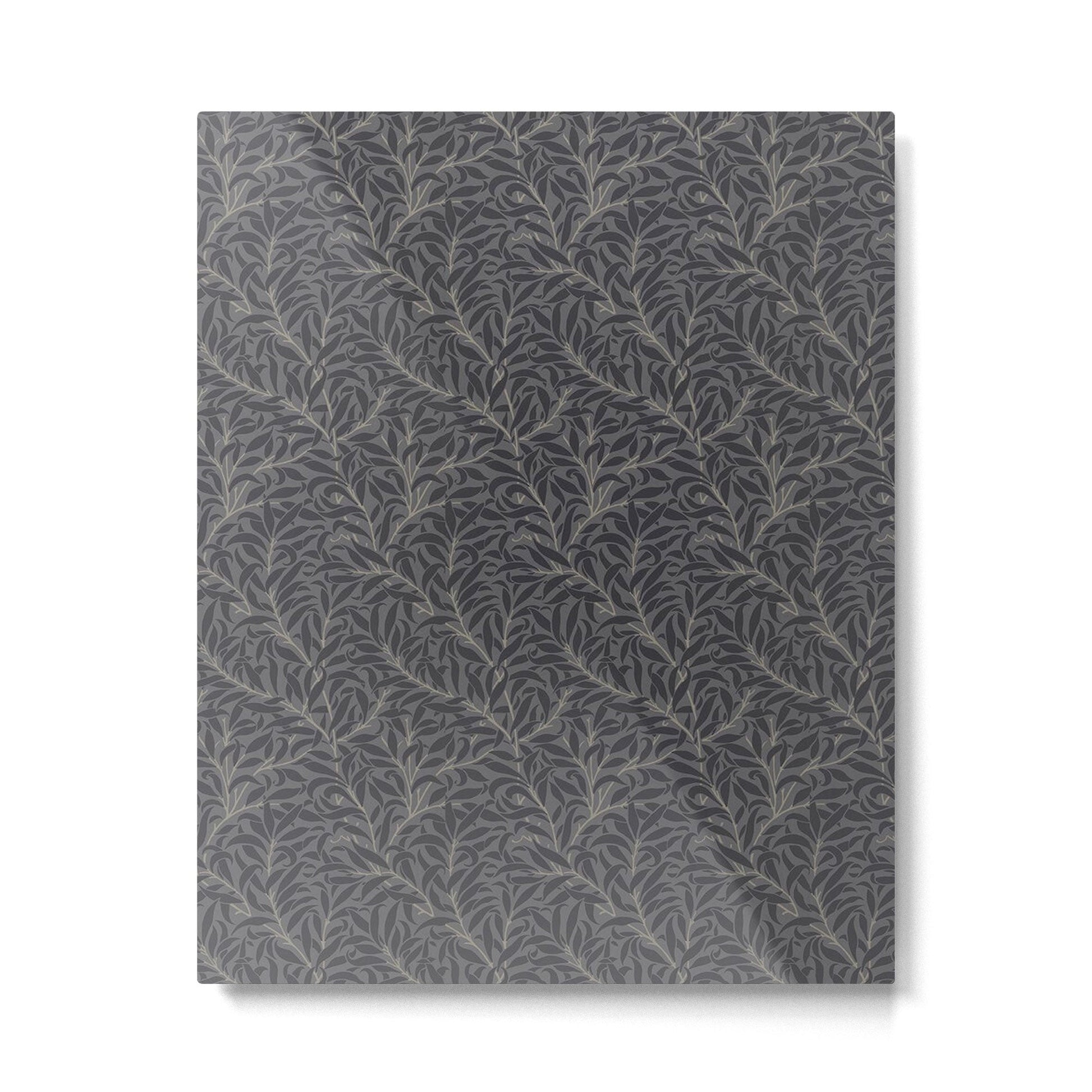 William Morris Pure Willow Bough Charcoal Black Metal Print | TeksDecor