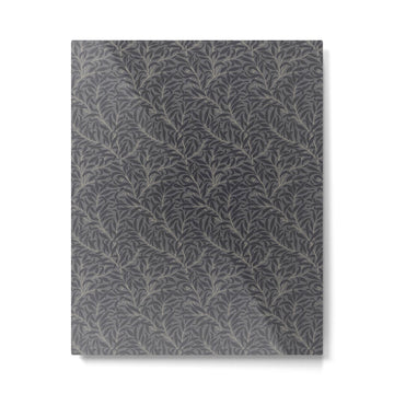 William Morris Pure Willow Bough Charcoal Black Metal Print | TeksDecor