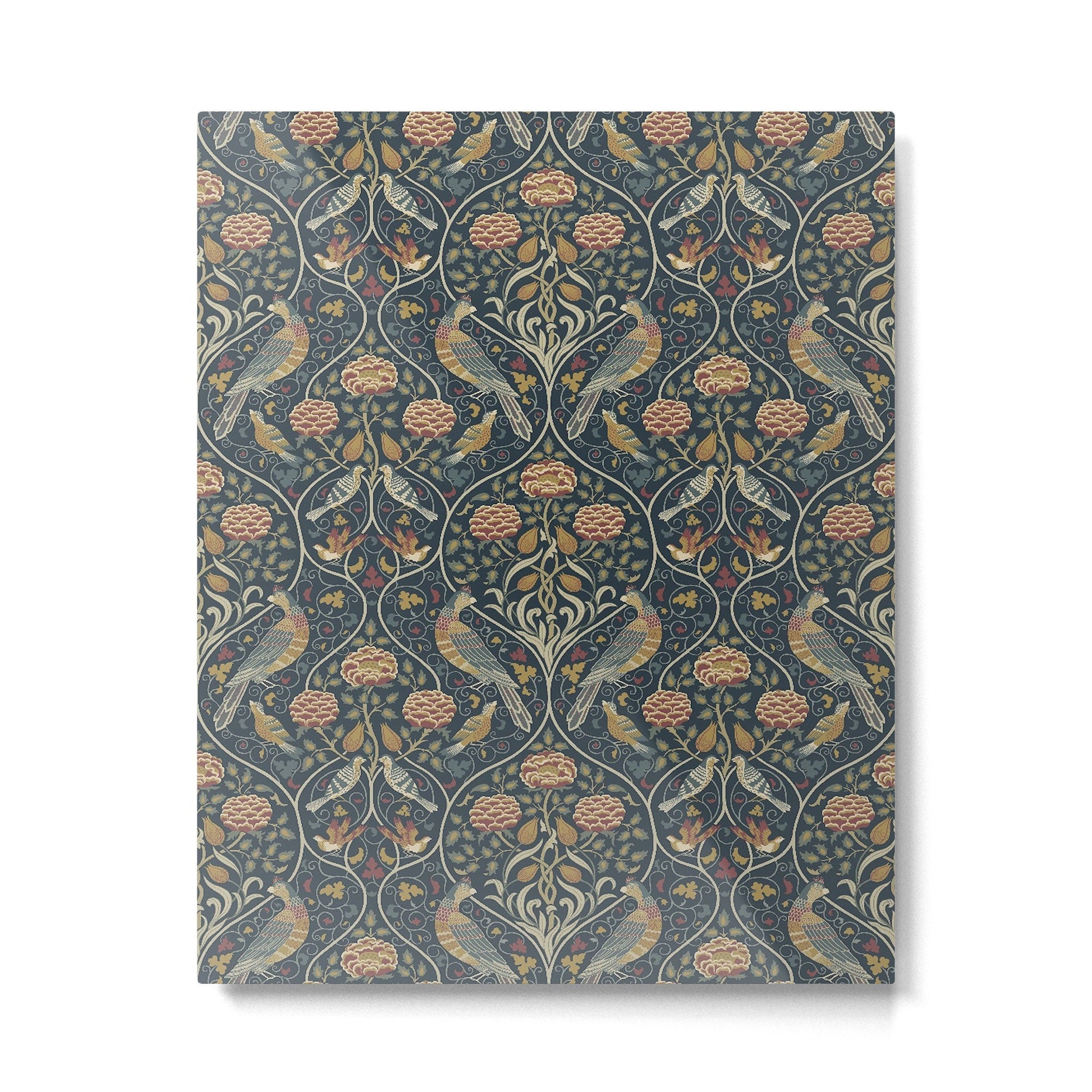 William Morris Seasons by May Melsetter Indigo Metal Print | TeksDecor
