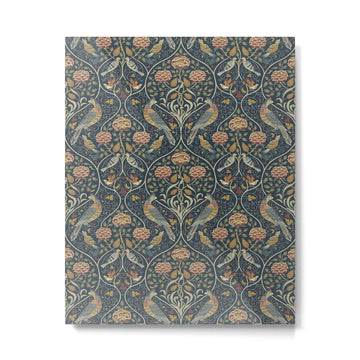 William Morris Seasons by May Melsetter Indigo Metal Print | TeksDecor