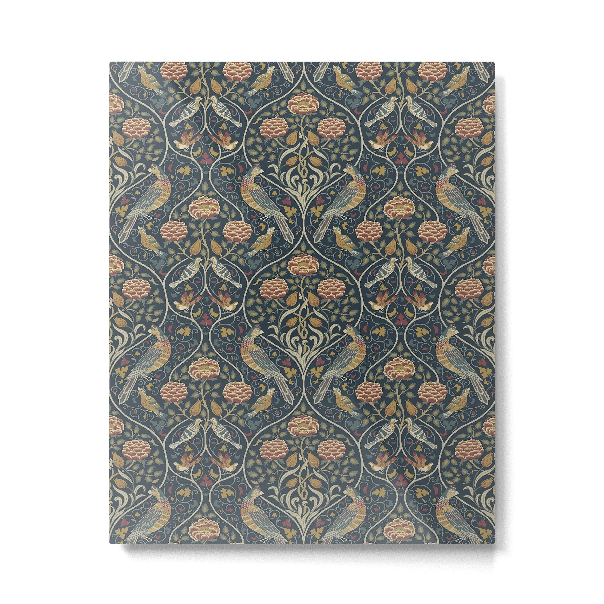 William Morris Seasons by May Melsetter Indigo Metal Print | TeksDecor