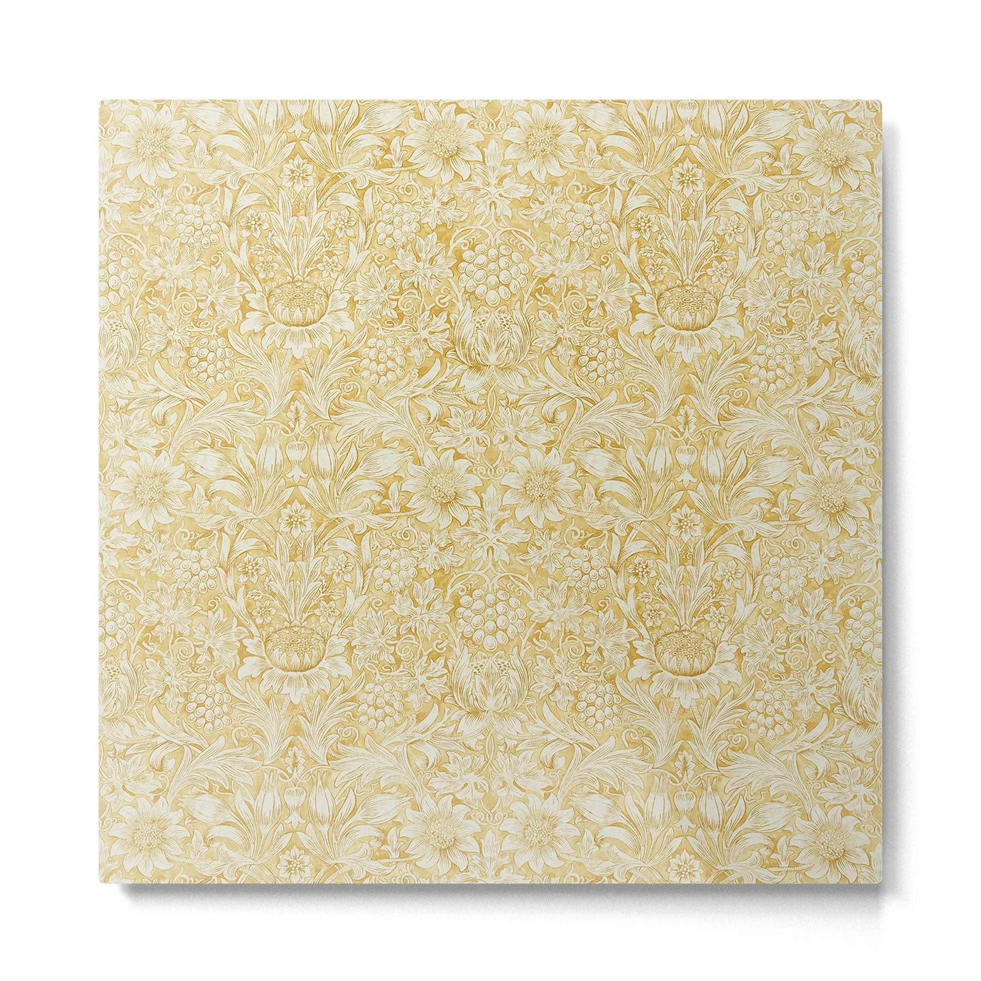 William Morris Sunflower Yellow Camomile Cowslip Vintage Pattern Metal Print | TeksDecor