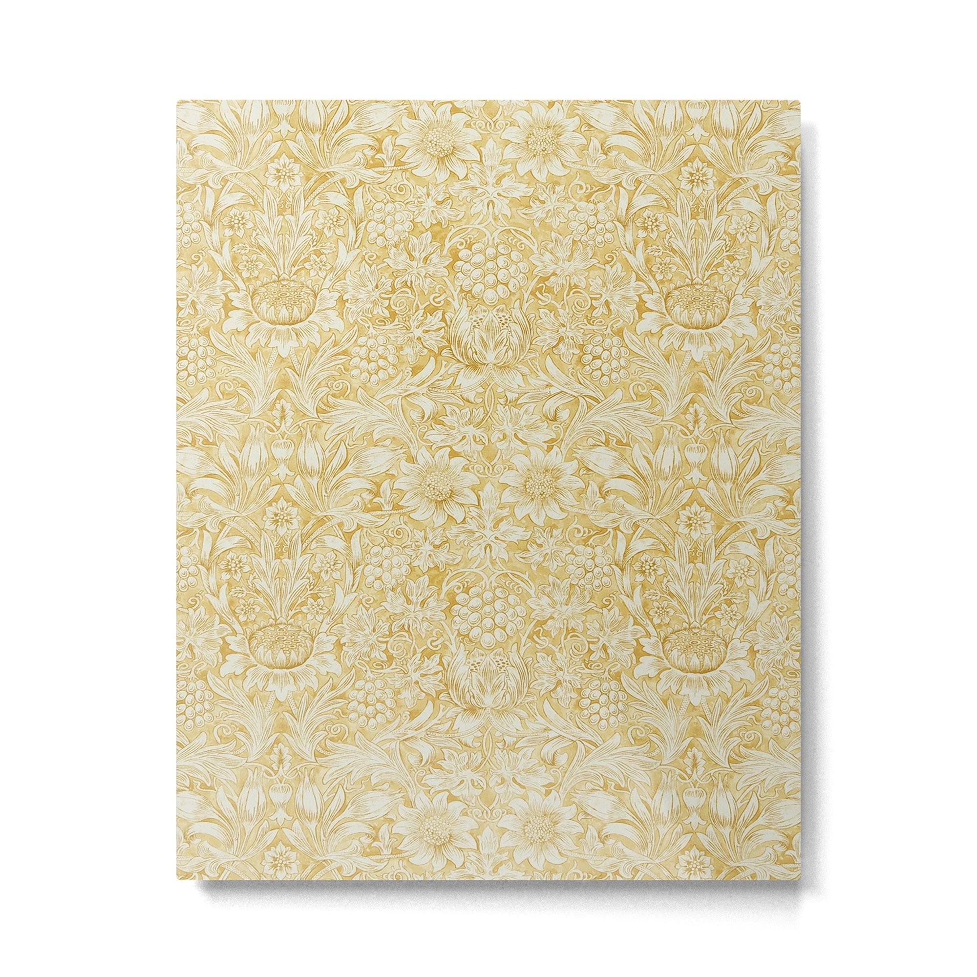 William Morris Sunflower Yellow Camomile Cowslip Vintage Pattern Metal Print | TeksDecor