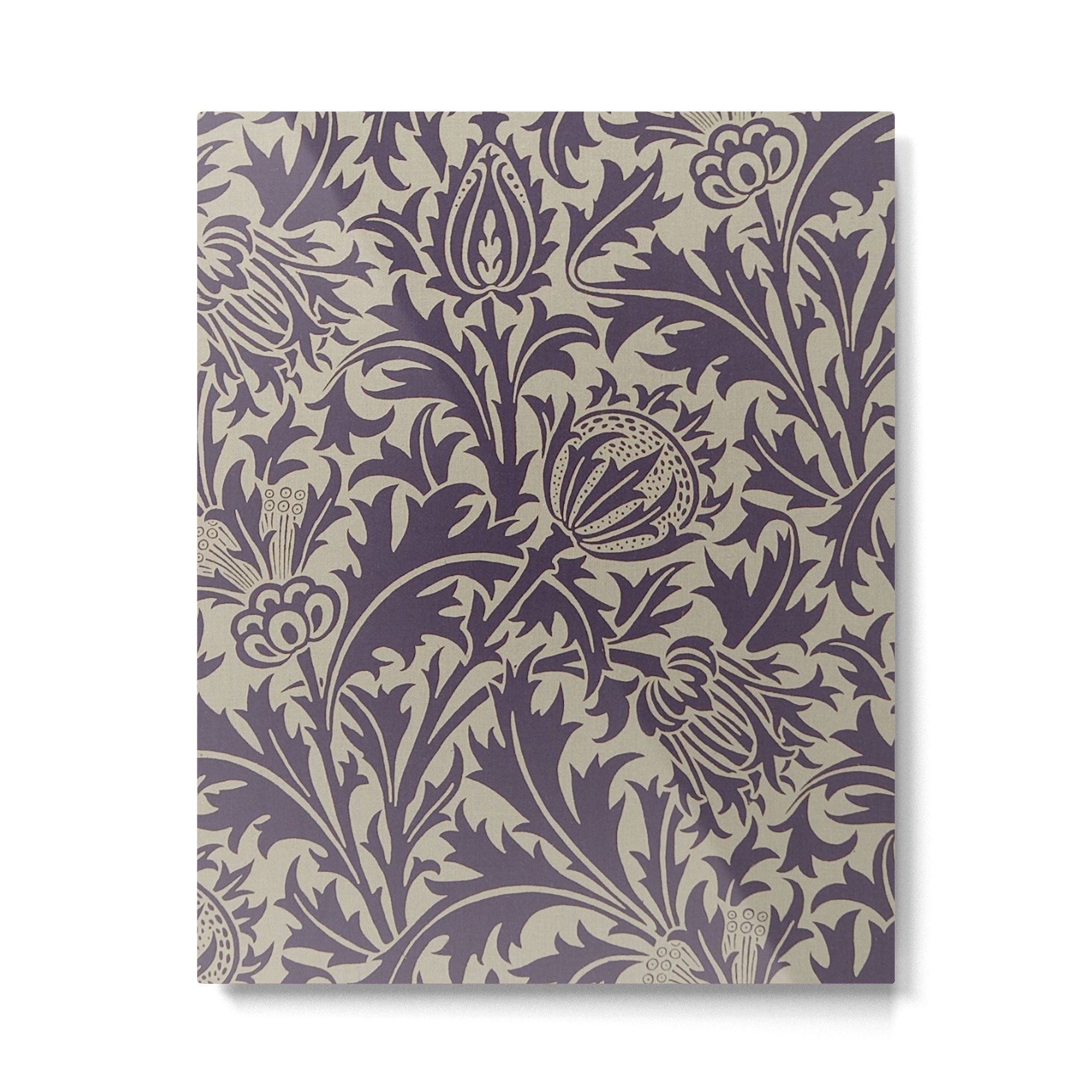 William Morris Thistle Grape Vellum Metal Print | TeksDecor