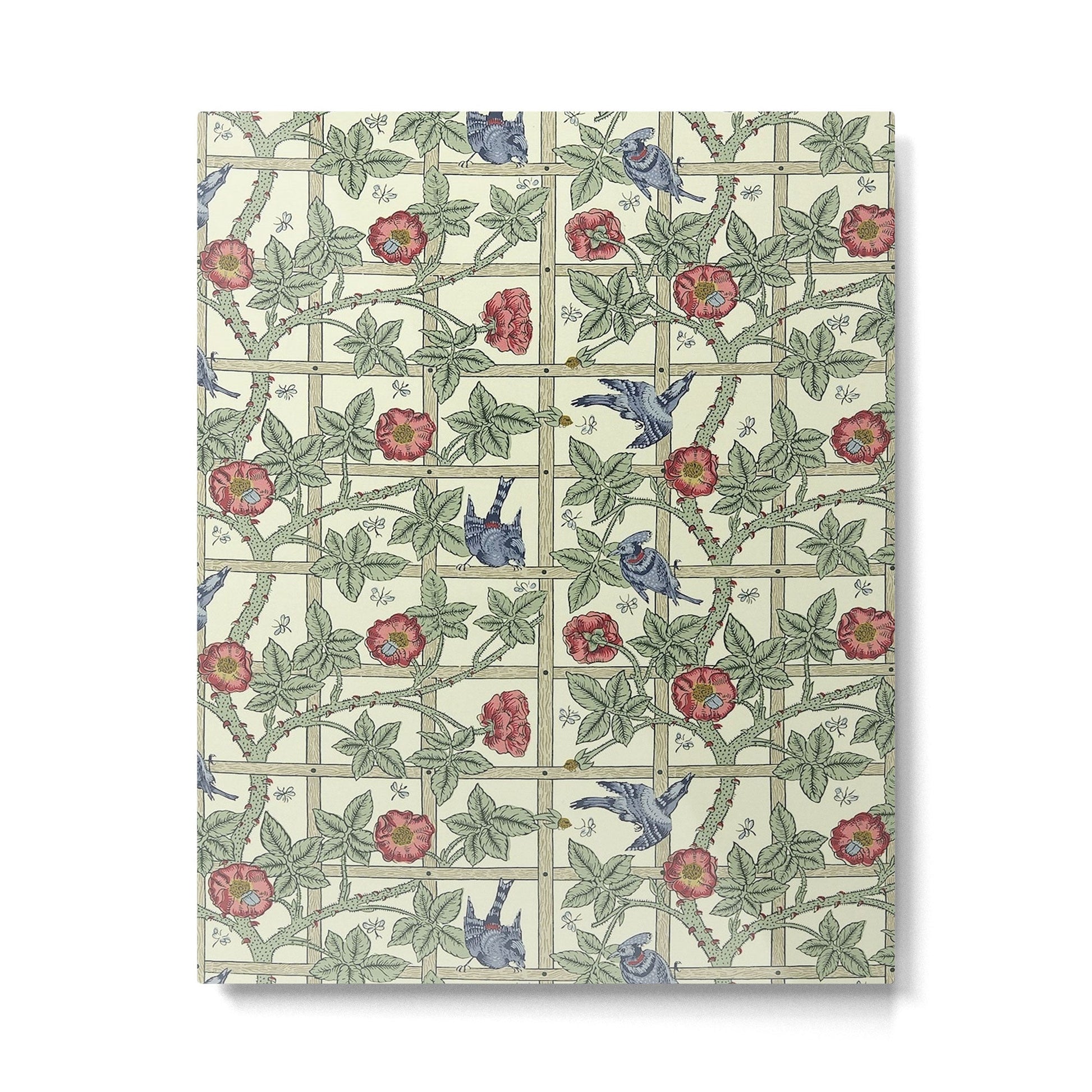William Morris Trellis Ivory Brick Metal Print | TeksDecor