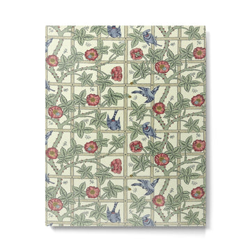 William Morris Trellis Ivory Brick Metal Print | TeksDecor