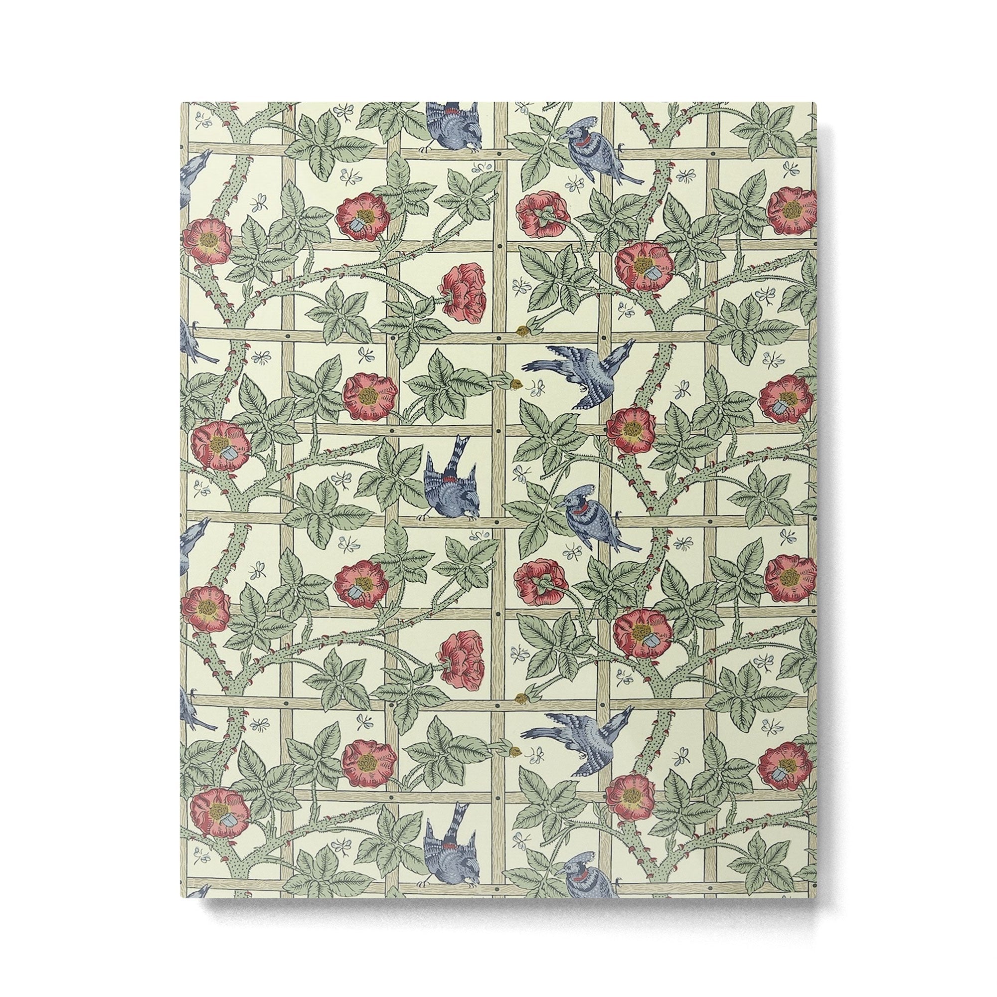 William Morris Trellis Ivory Brick Metal Print | TeksDecor