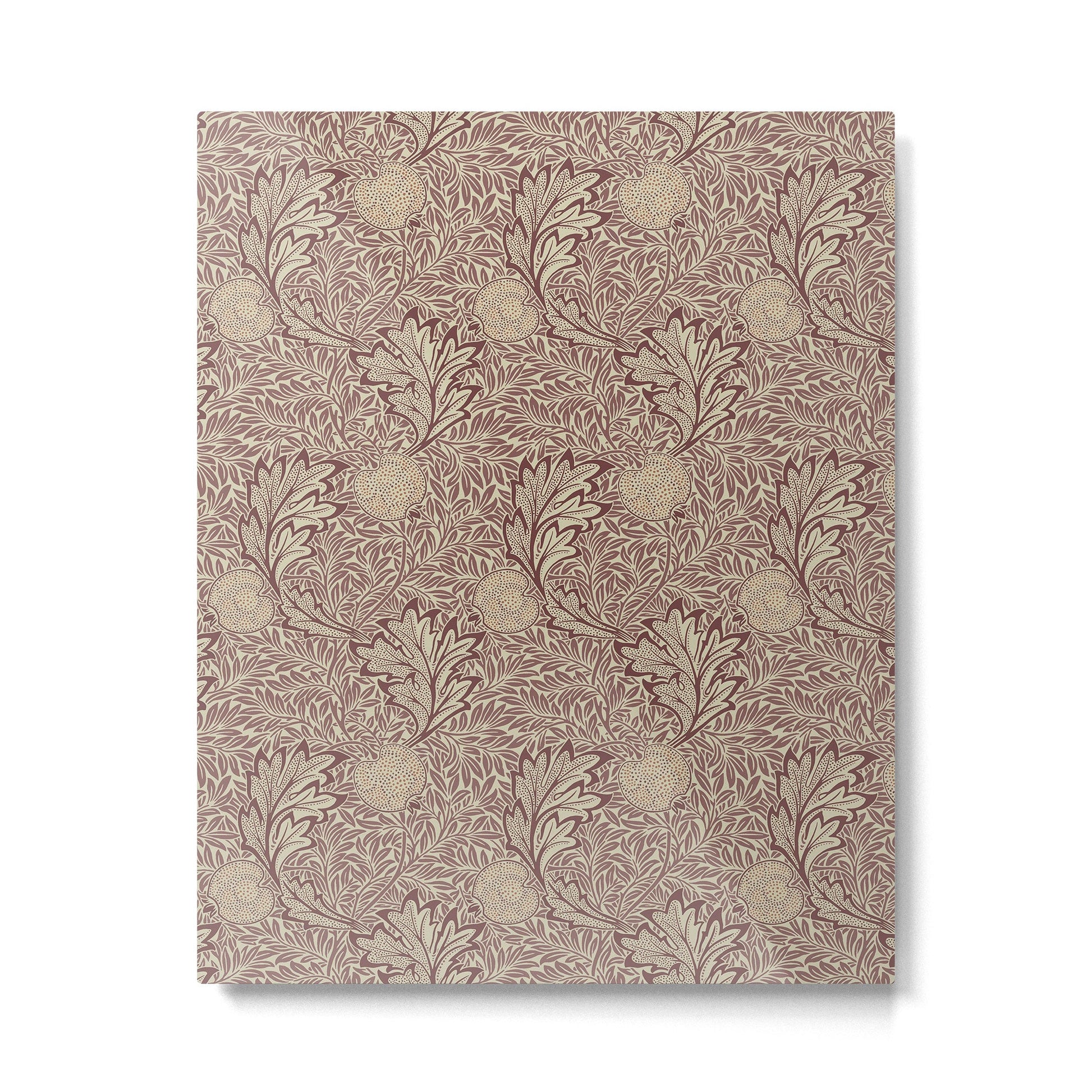 William Morris Vintage Apple Red Gold Metal Print | TeksDecor