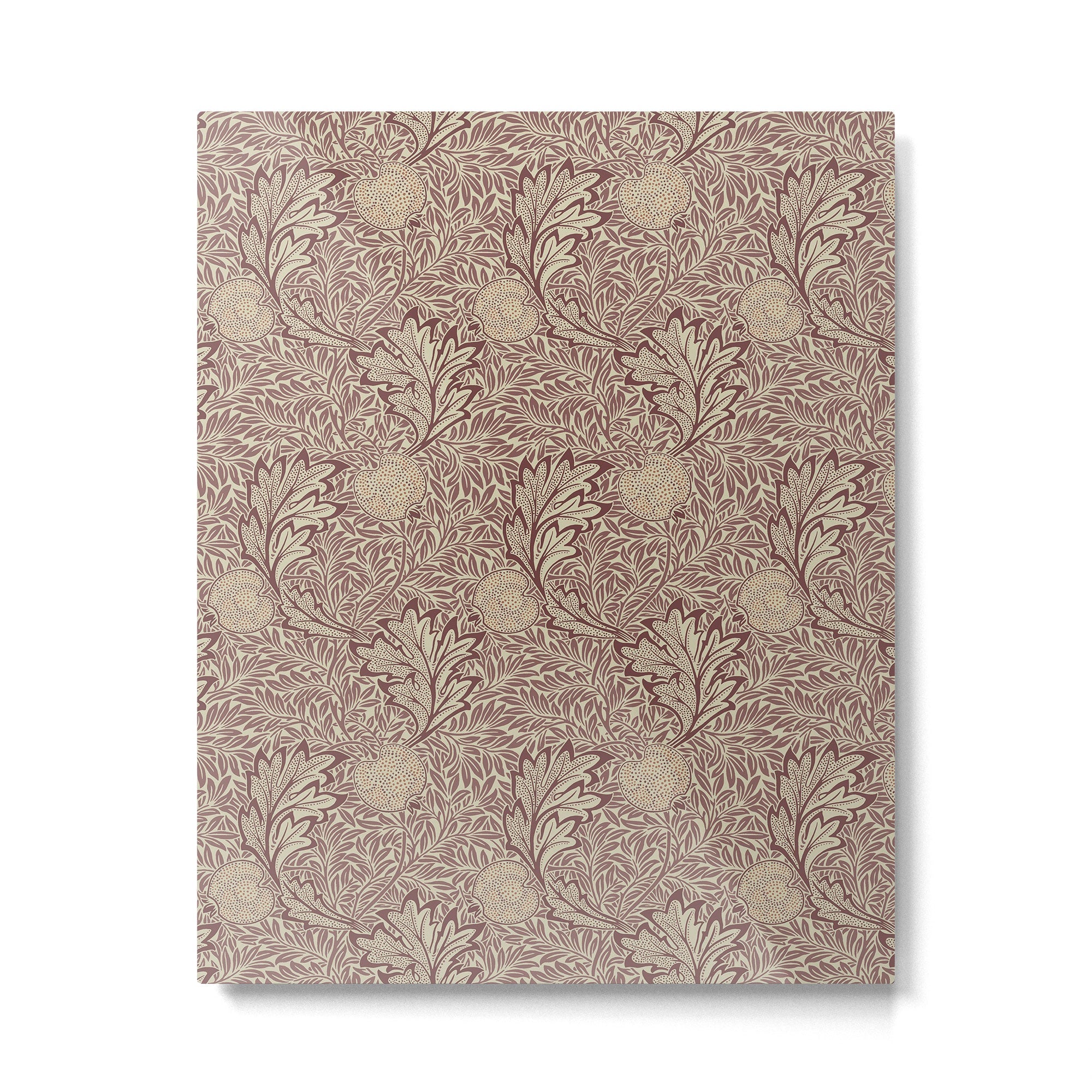 William Morris Vintage Apple Red Gold Metal Print | TeksDecor