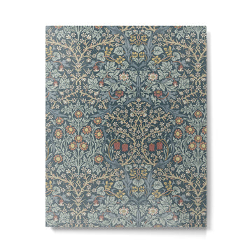 William Morris Vintage Blackthorn Indigo Metal Print | TeksDecor