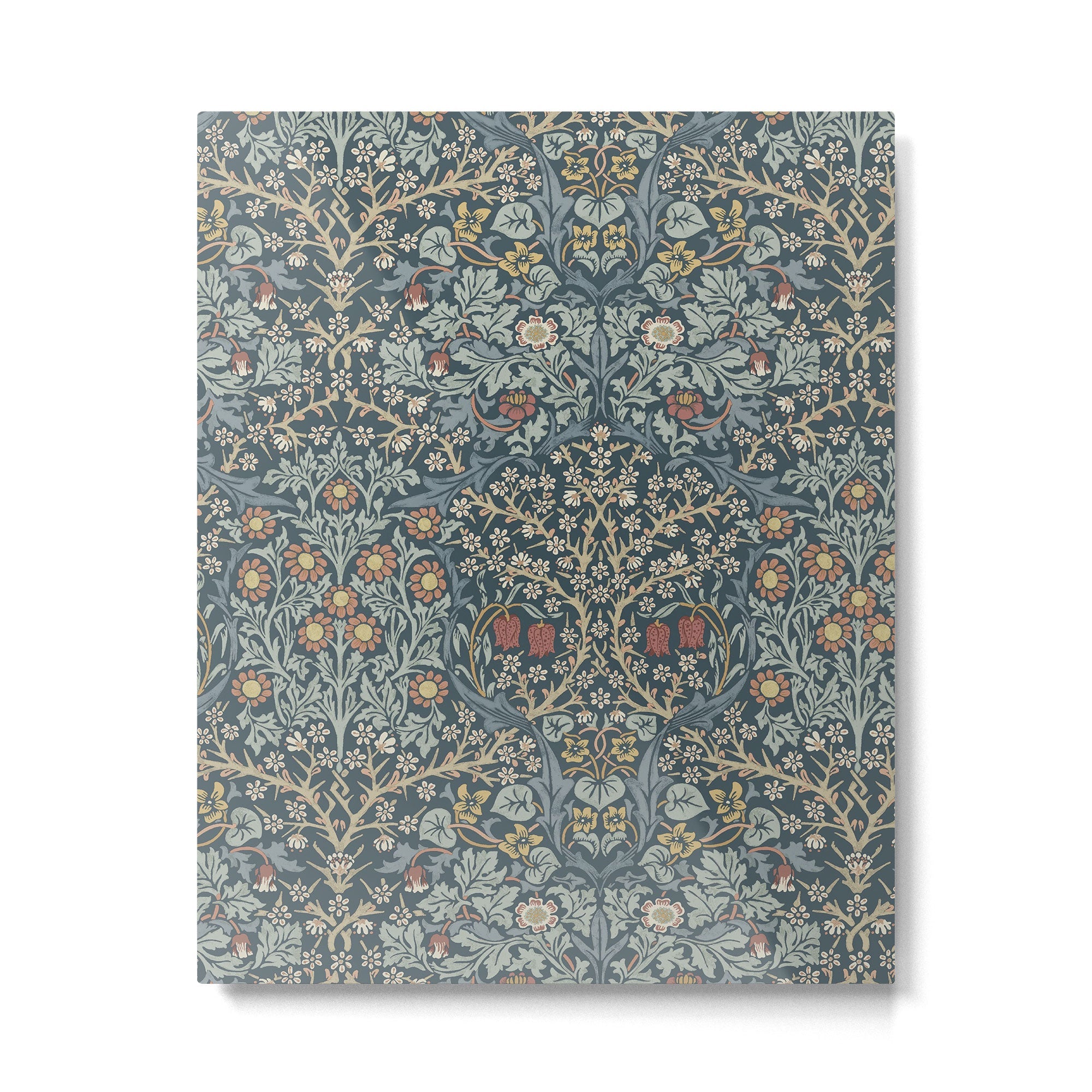 William Morris Vintage Blackthorn Indigo Metal Print | TeksDecor
