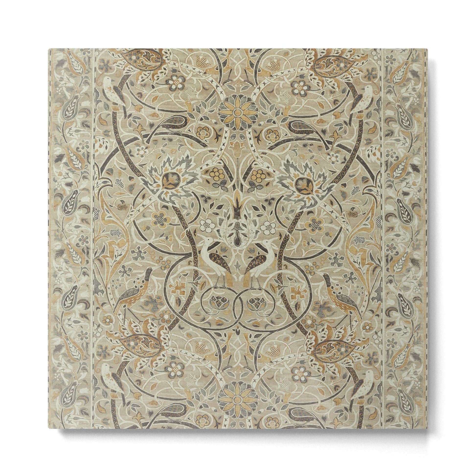 William Morris Vintage Bullerswood Stone Mustard Metal Print | TeksDecor
