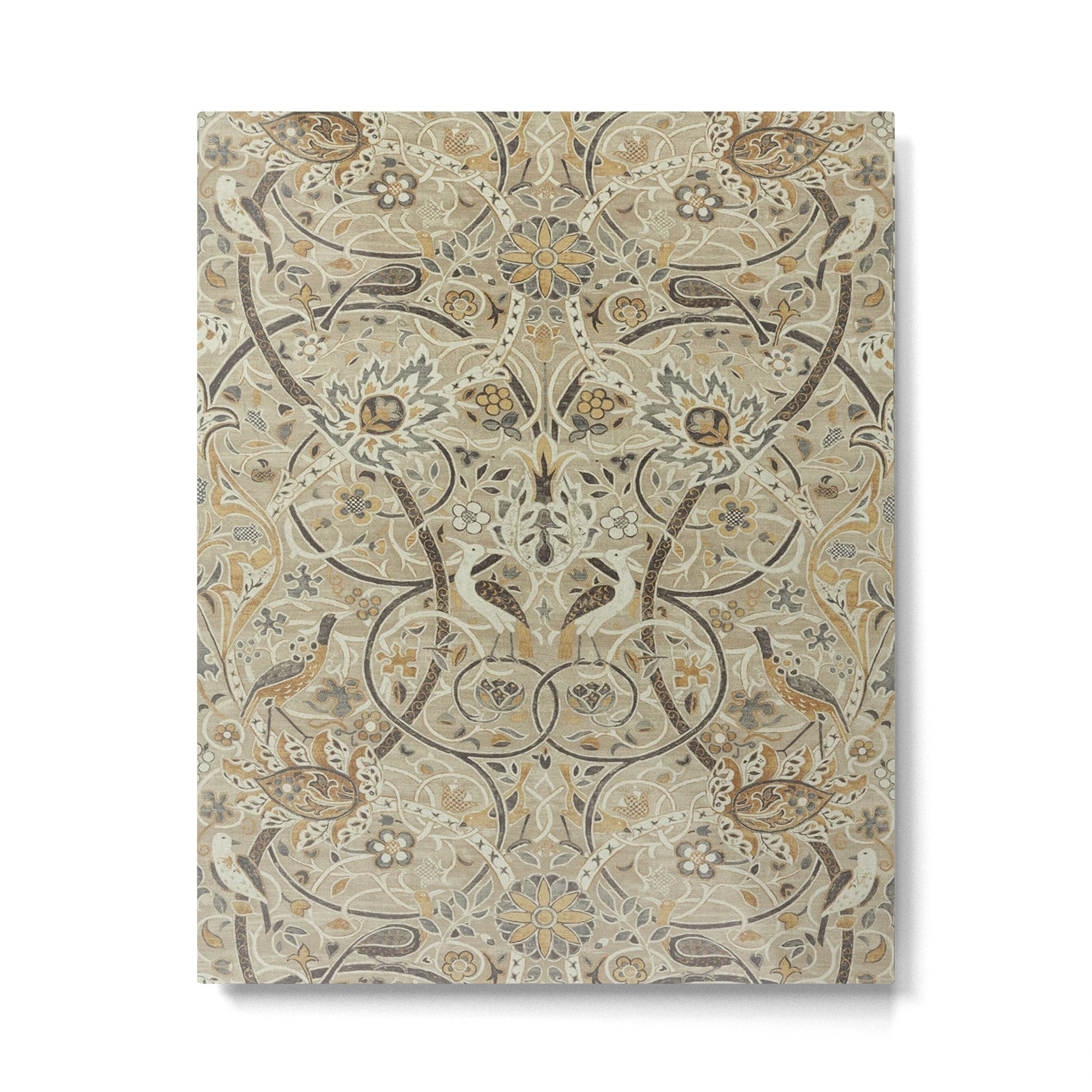 William Morris Vintage Bullerswood Stone Mustard Metal Print | TeksDecor