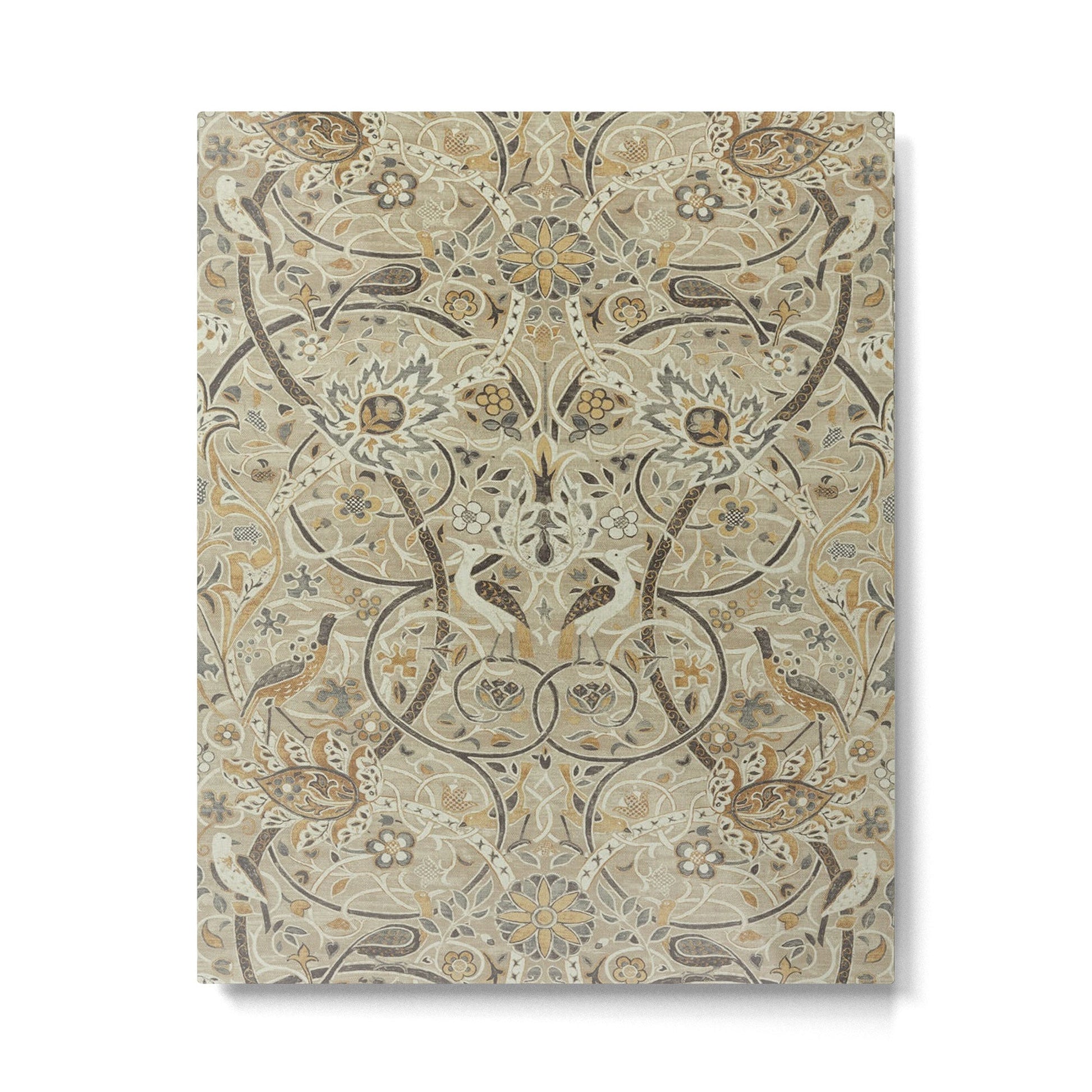 William Morris Vintage Bullerswood Stone Mustard Metal Print | TeksDecor
