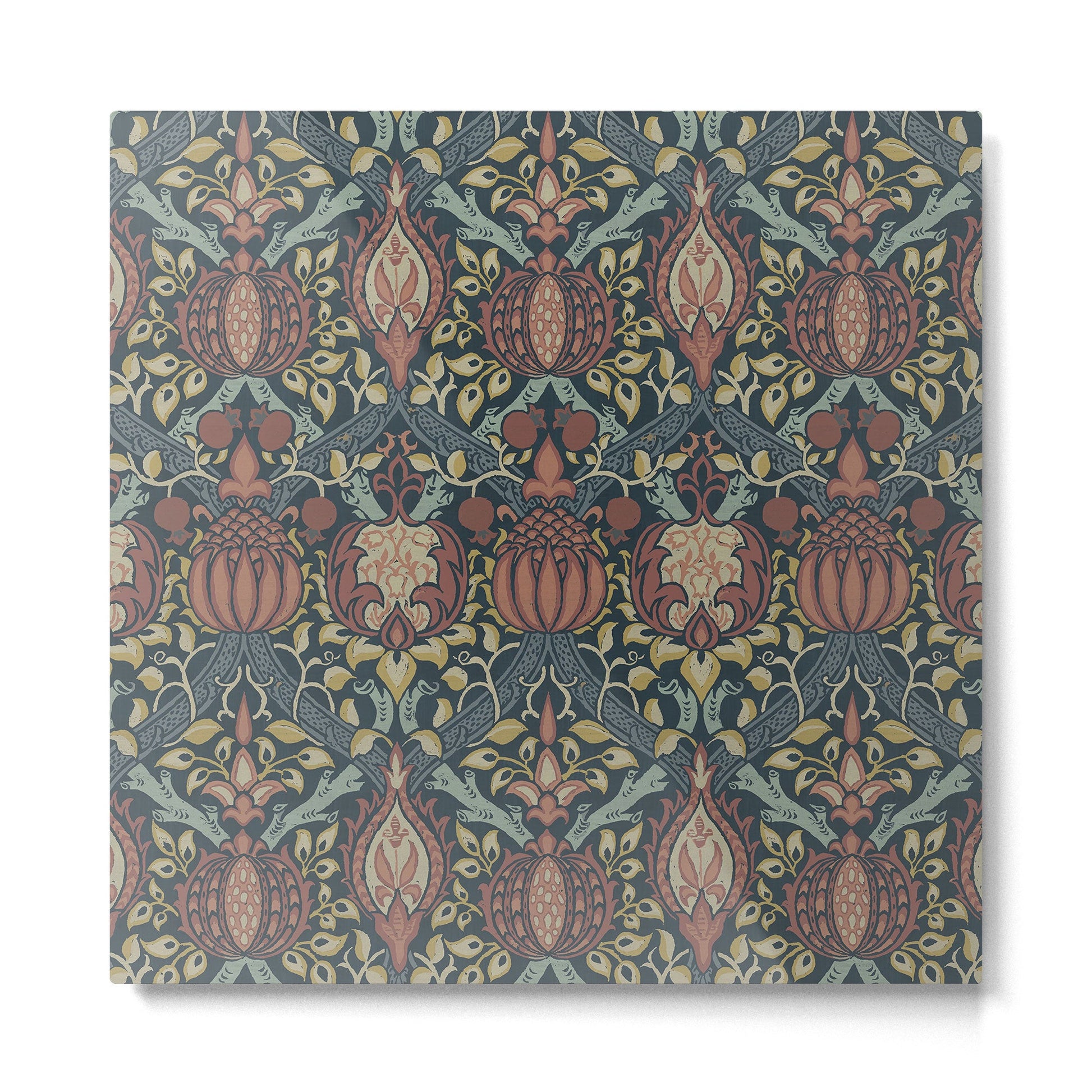 William Morris Vintage Granada Indigo Metal Print | TeksDecor