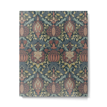 William Morris Vintage Granada Indigo Metal Print | TeksDecor