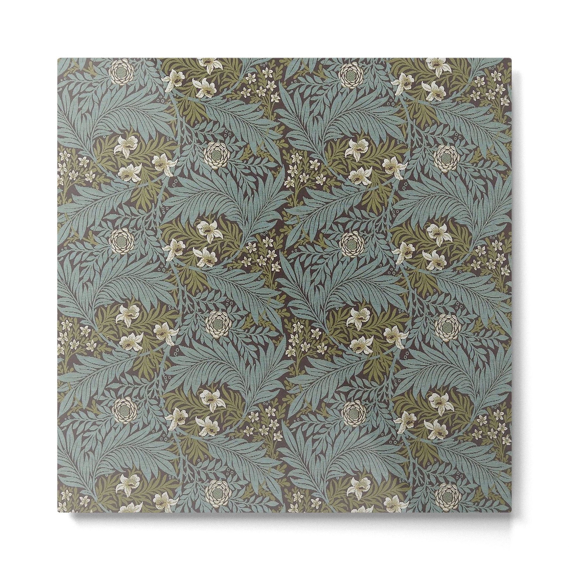 William Morris Vintage Larkspur Blue Green Metal Print | TeksDecor