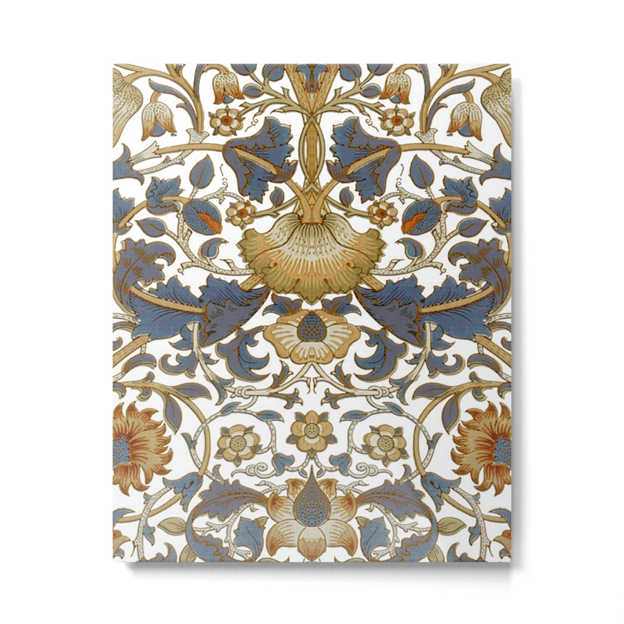 William Morris Vintage Lodden Blue Gold Metal Print | TeksDecor