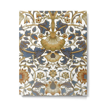 William Morris Vintage Lodden Blue Gold Metal Print | TeksDecor