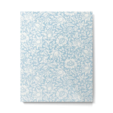 William Morris Vintage Mallow Powder Blue Metal Print | TeksDecor