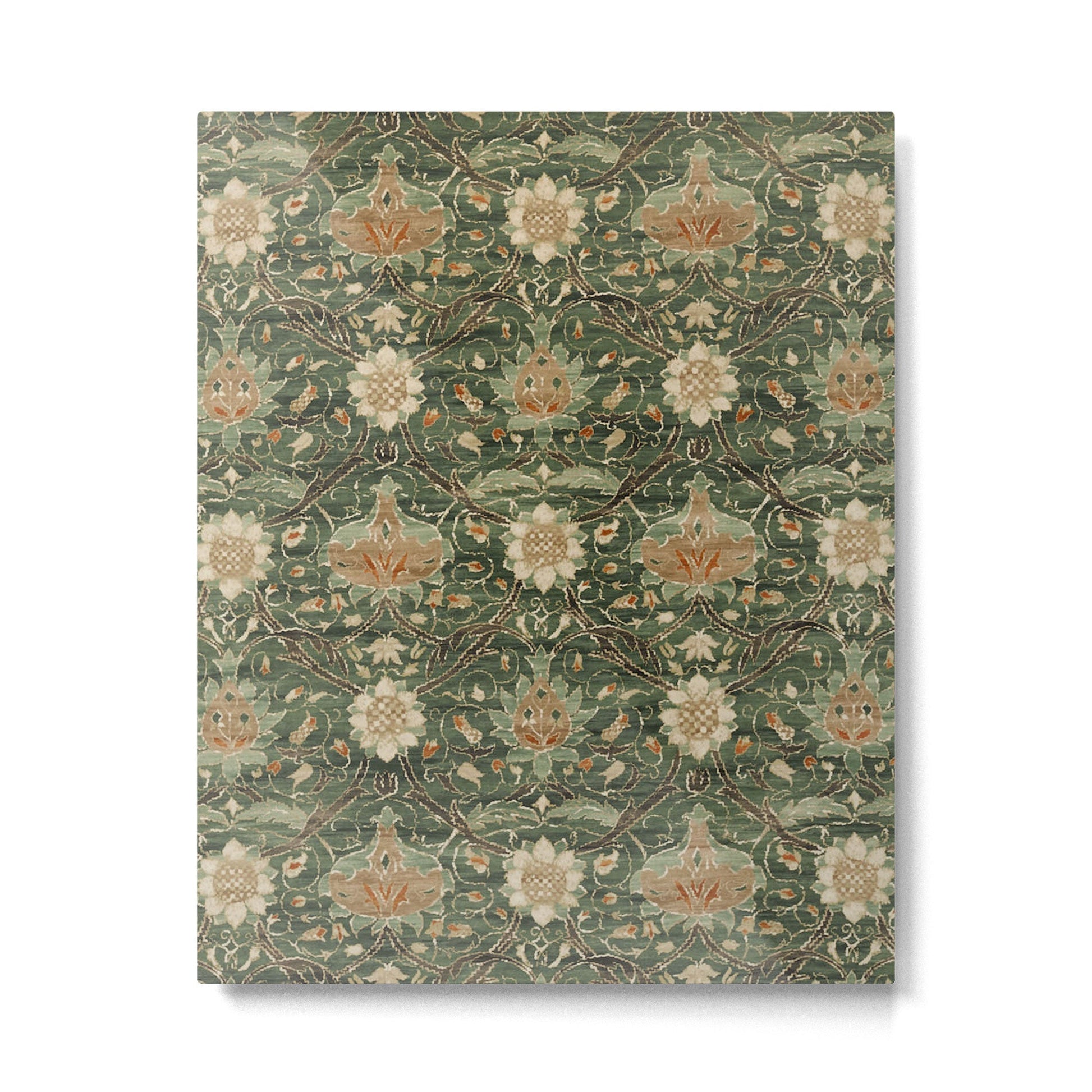 William Morris Vintage Montreal Forest Teal Metal Print | TeksDecor
