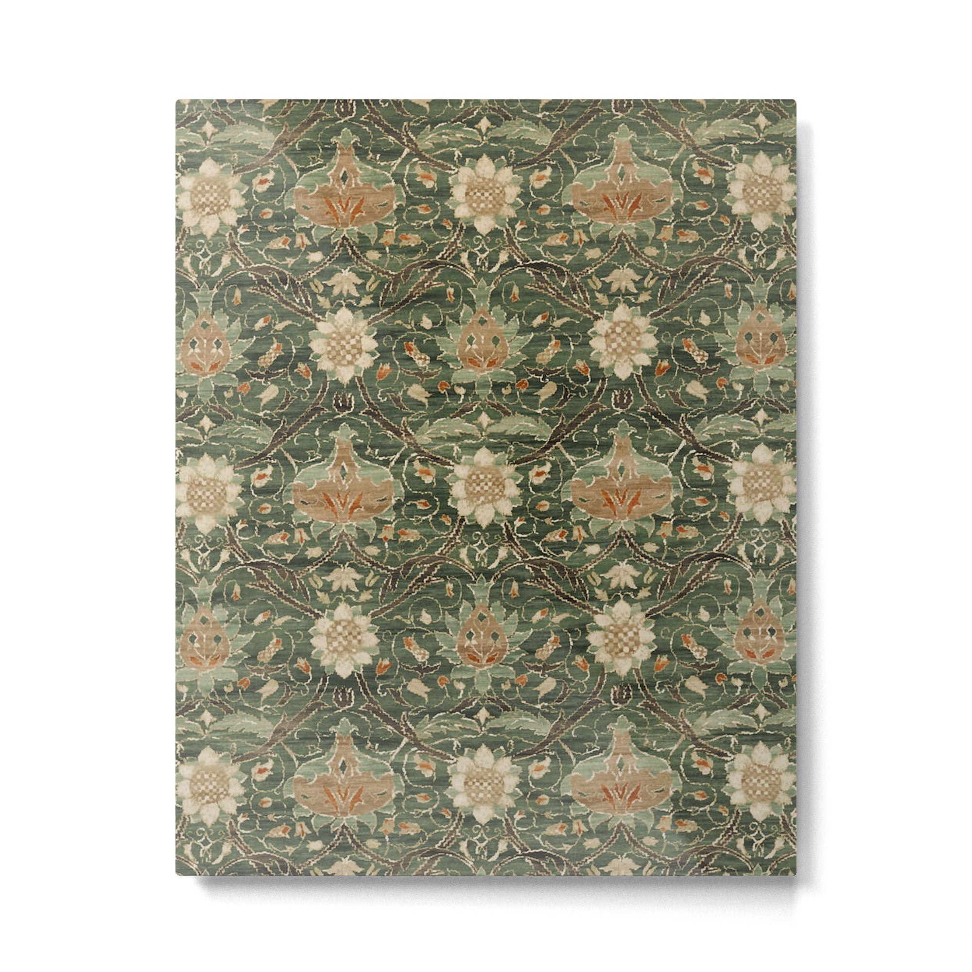 William Morris Vintage Montreal Forest Teal Metal Print | TeksDecor