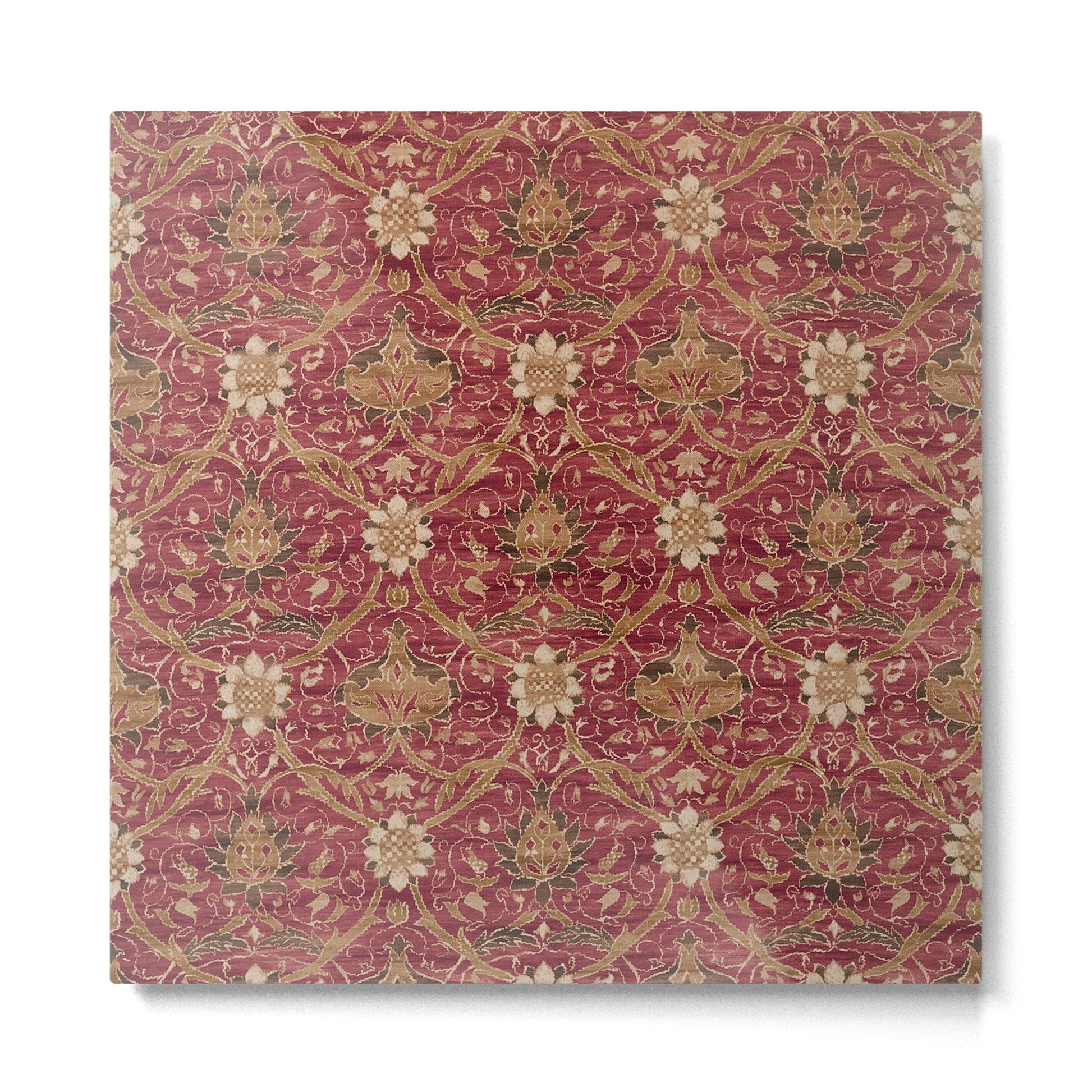 William Morris Vintage Montreal Russet Metal Print | TeksDecor