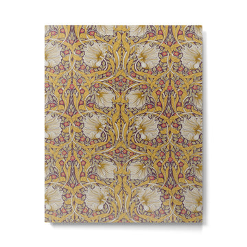 William Morris Vintage Pimpernel Golden Mustard Metal Print | TeksDecor
