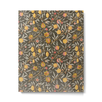 William Morris Vintage Pomegranate Fruit Walnut Bullrush Pattern  Metal Print | TeksDecor