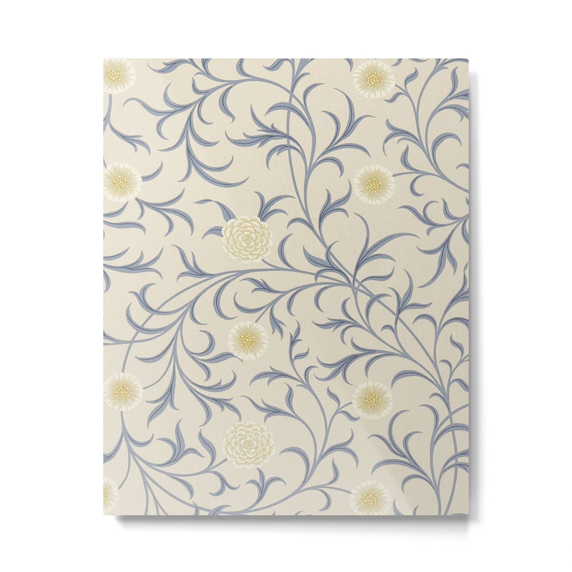 William Morris Vintage Scroll Parchment Mineral Metal Print | TeksDecor
