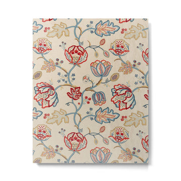 William Morris Vintage Theodosia Wine Indigo Red Blue Pattern Metal Print | TeksDecor