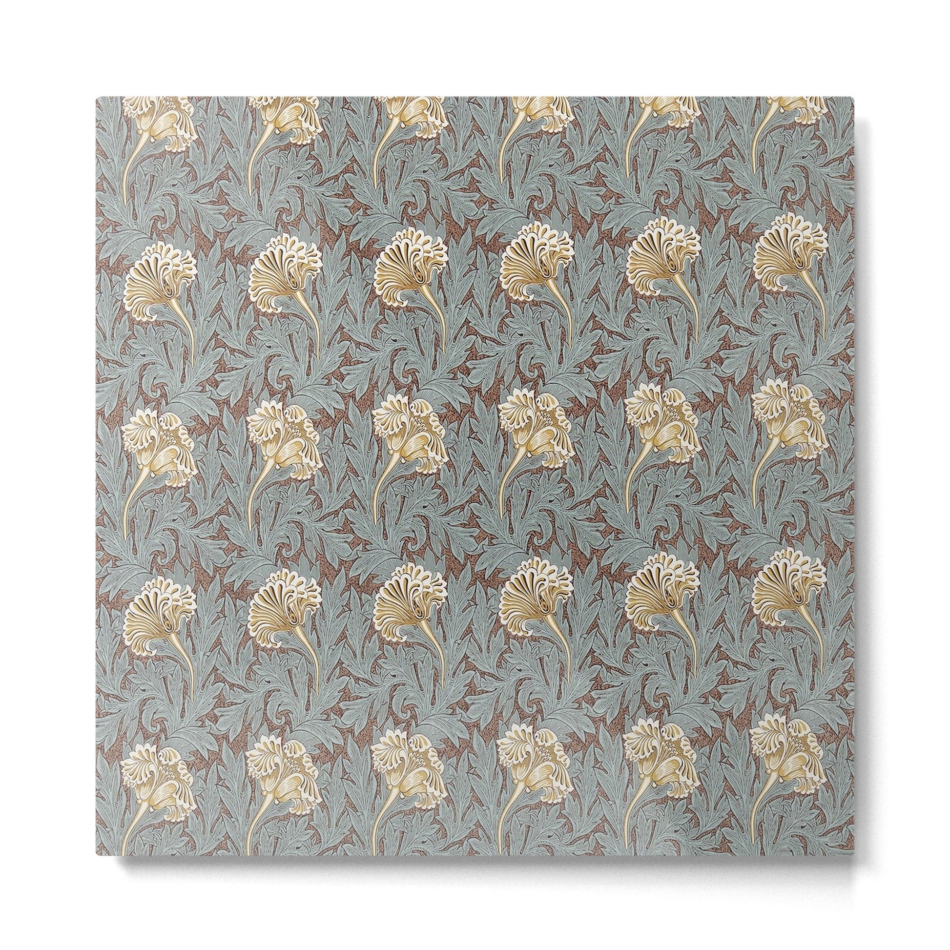 William Morris Vintage Tulip Bullrush Slate Metal Print | TeksDecor
