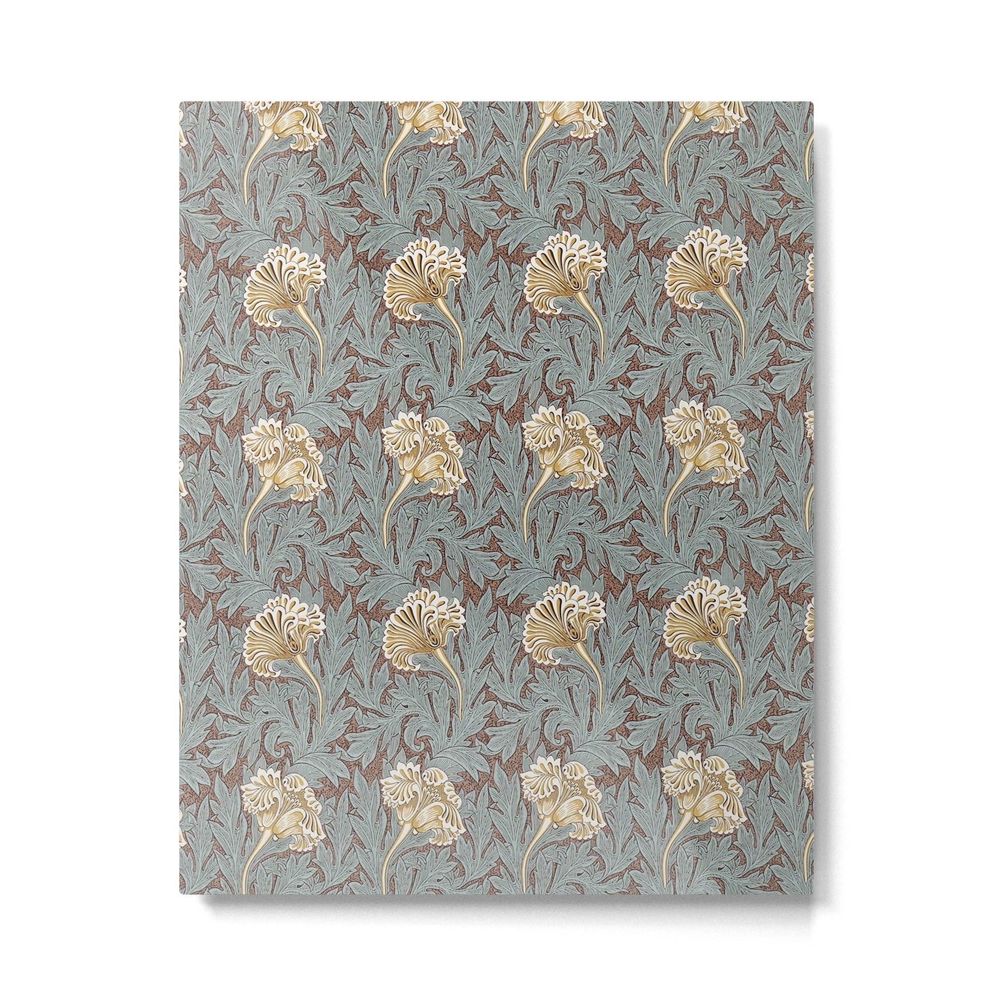 William Morris Vintage Tulip Bullrush Slate Metal Print | TeksDecor