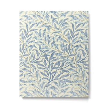 William Morris Vintage Willow Bough Blue Cream Pattern Metal Print | TeksDecor