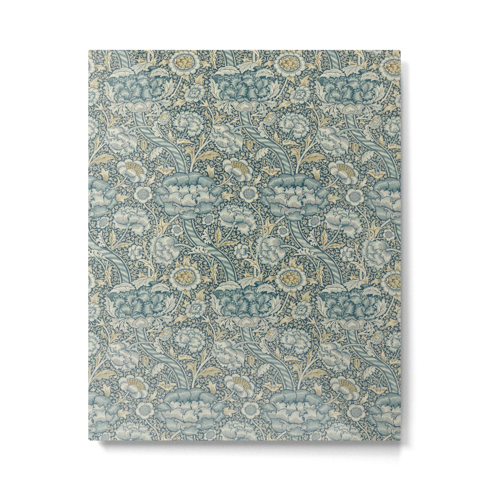 William Morris Wandle Blue Stone Vintage Floral Pattern Metal Print | TeksDecor