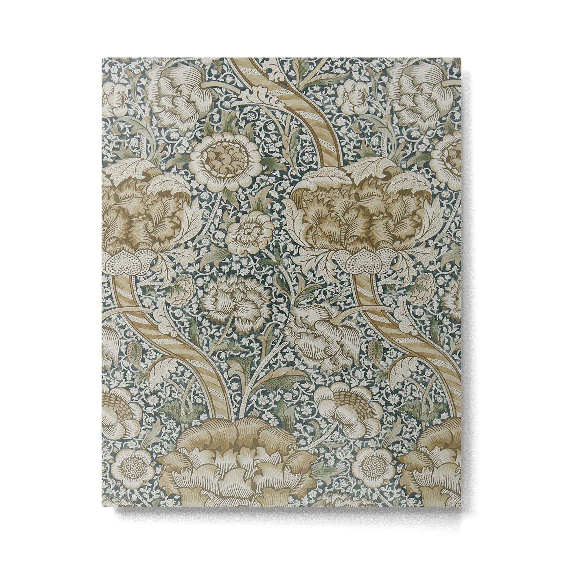 William Morris Wandle Forest Mustard Green Gold Vintage Pattern Metal Print | TeksDecor
