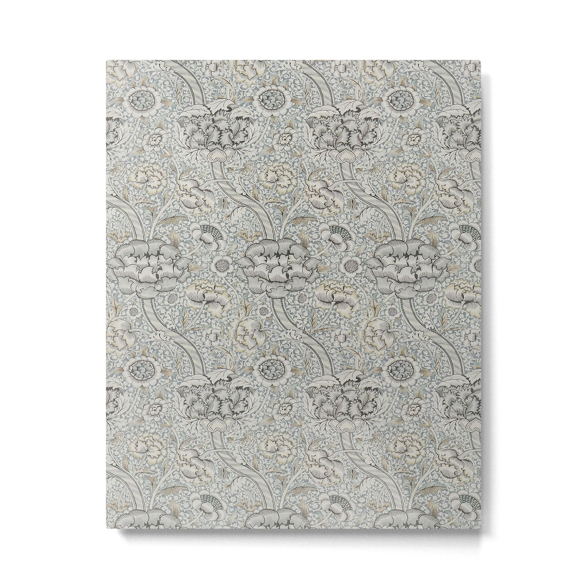 William Morris Wandle Grey Stone Vintage Floral Pattern Metal Print | TeksDecor