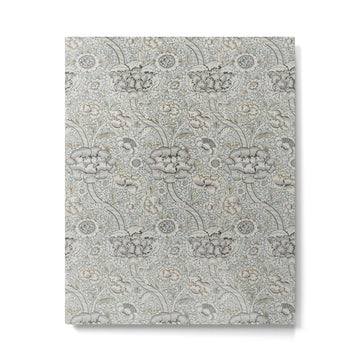 William Morris Wandle Grey Stone Vintage Floral Pattern Metal Print | TeksDecor