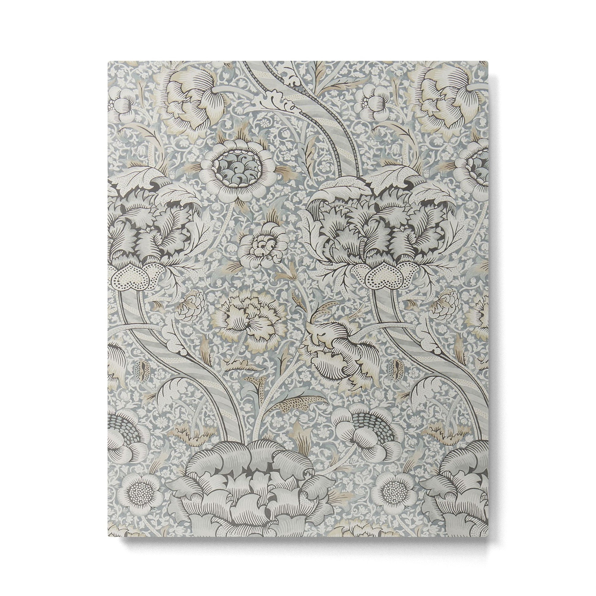 William Morris Wandle Grey Stone Vintage Pattern Metal Print | TeksDecor