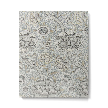 William Morris Wandle Grey Stone Vintage Pattern Metal Print | TeksDecor