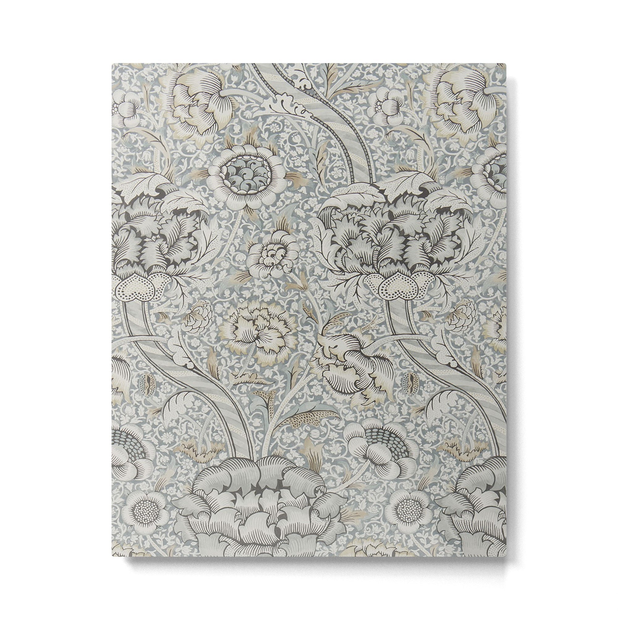 William Morris Wandle Grey Stone Vintage Pattern Metal Print | TeksDecor