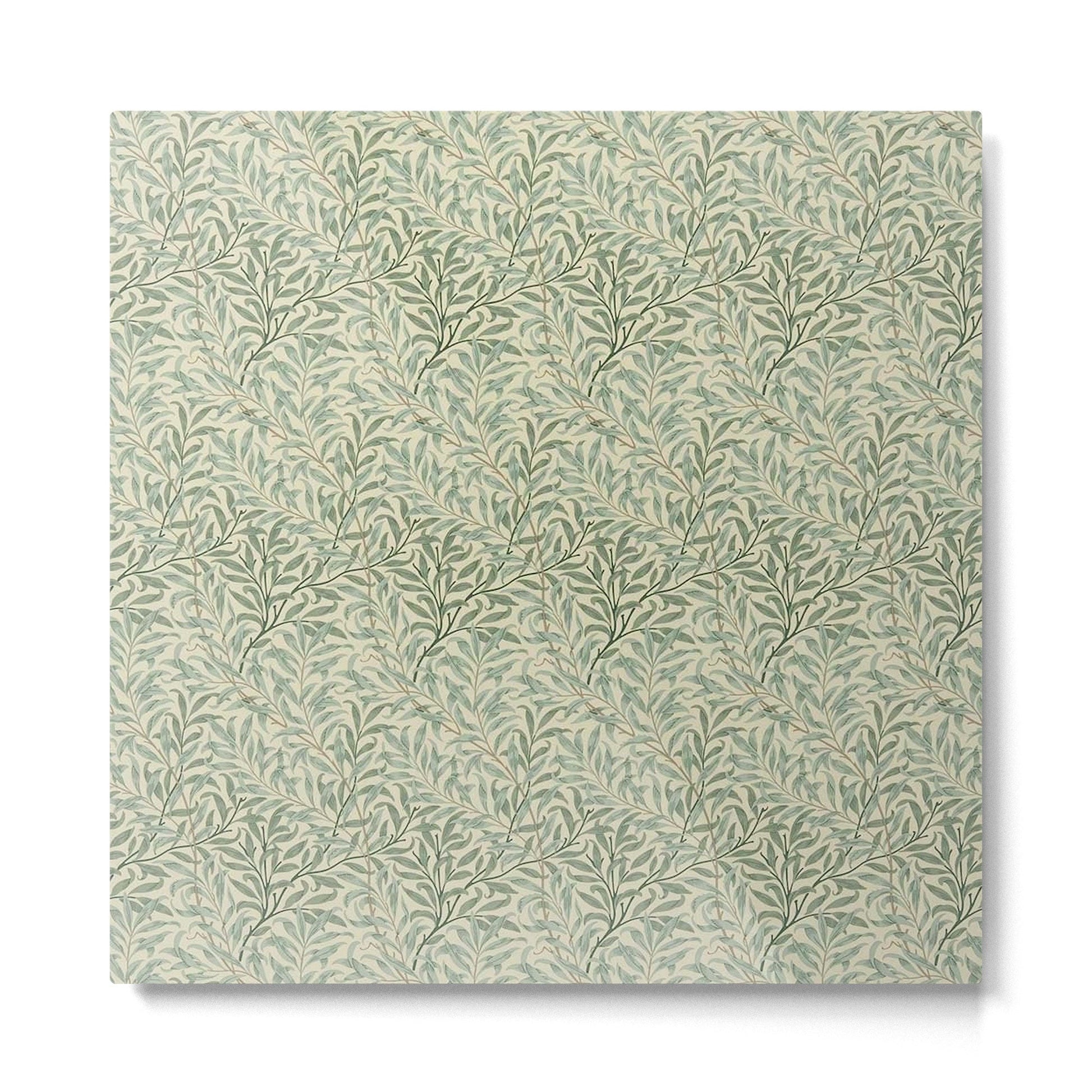 William Morris Willow Bough Cream Pale Green Metal Print | TeksDecor
