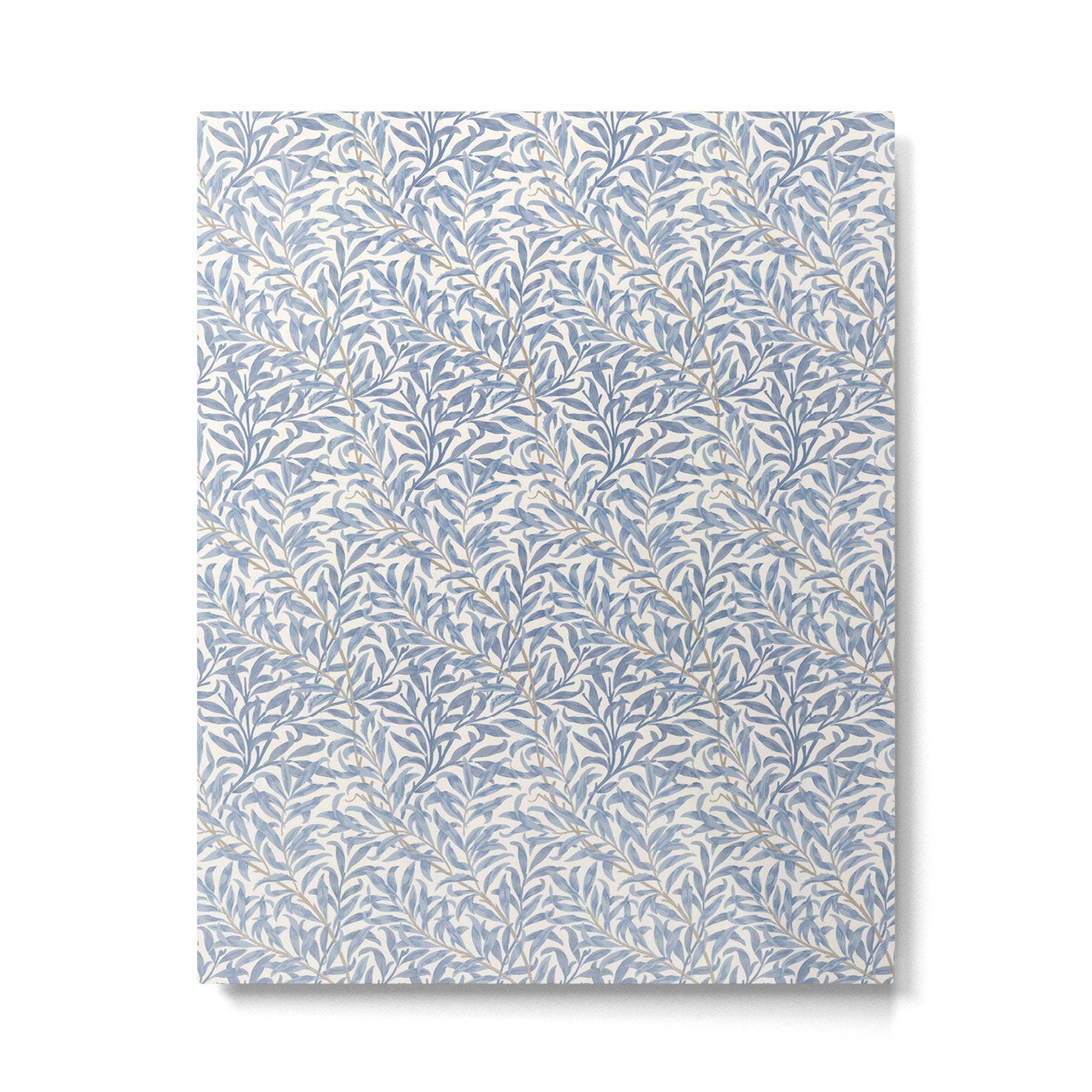 William Morris Willow Bough Blue Delft Porcelain Metal Print | TeksDecor