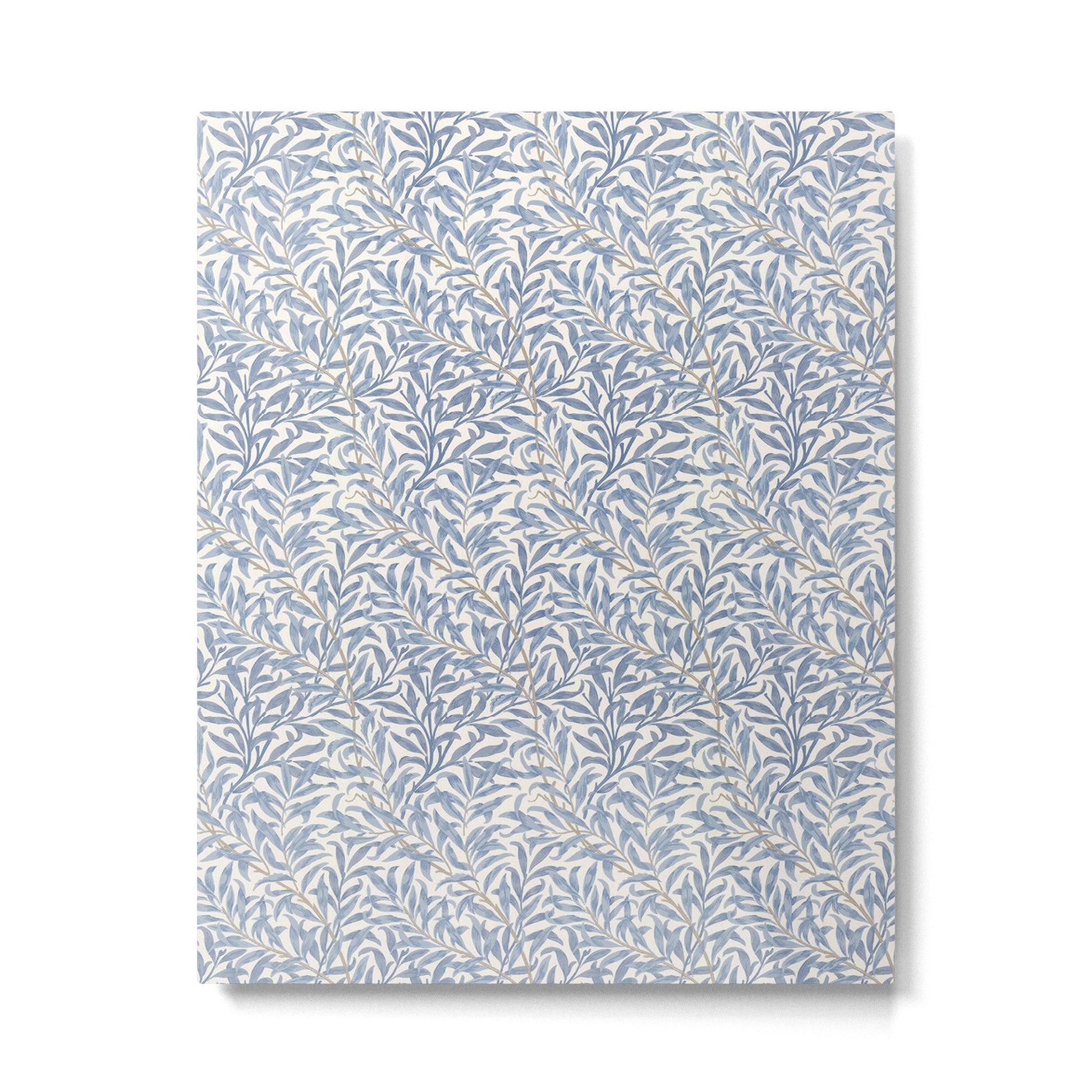 William Morris Willow Bough Blue Delft Porcelain Metal Print | TeksDecor