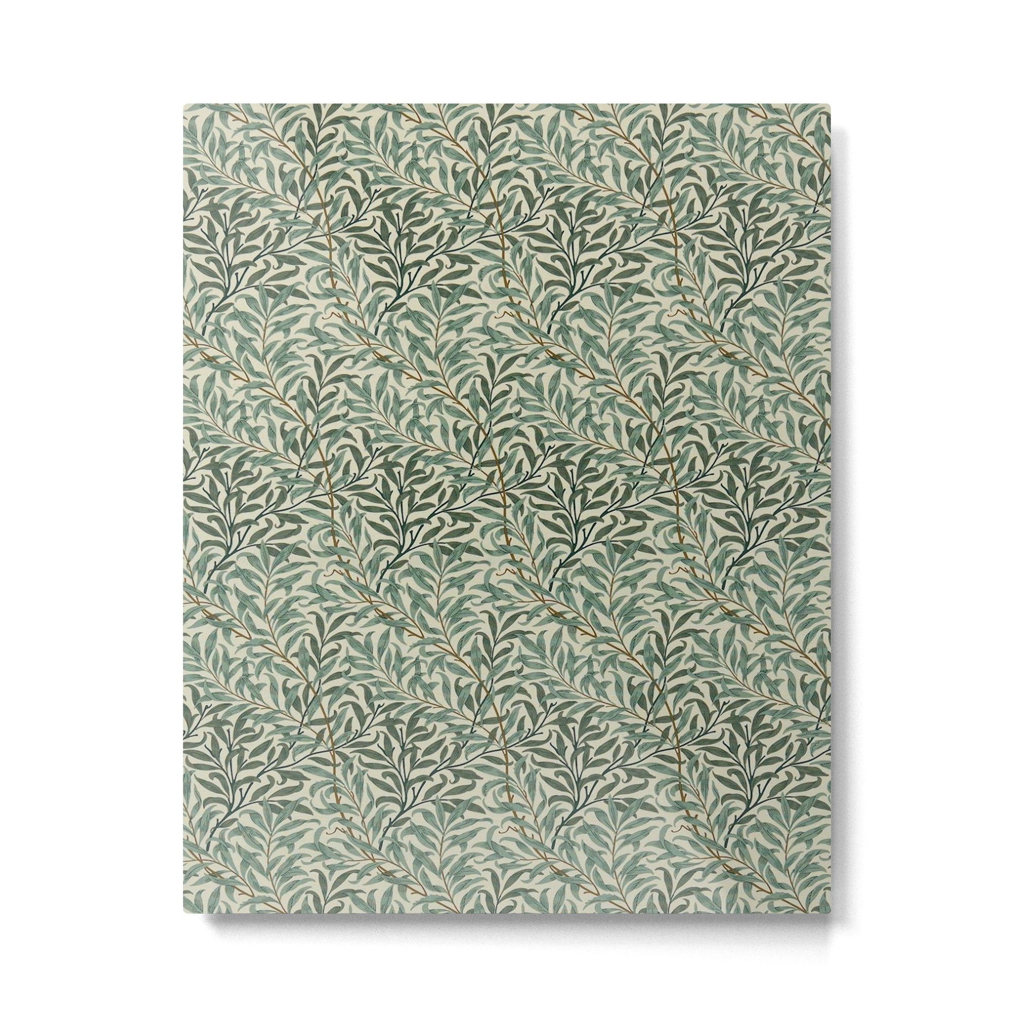 William Morris Willow Bough Cream Green Metal Print | TeksDecor