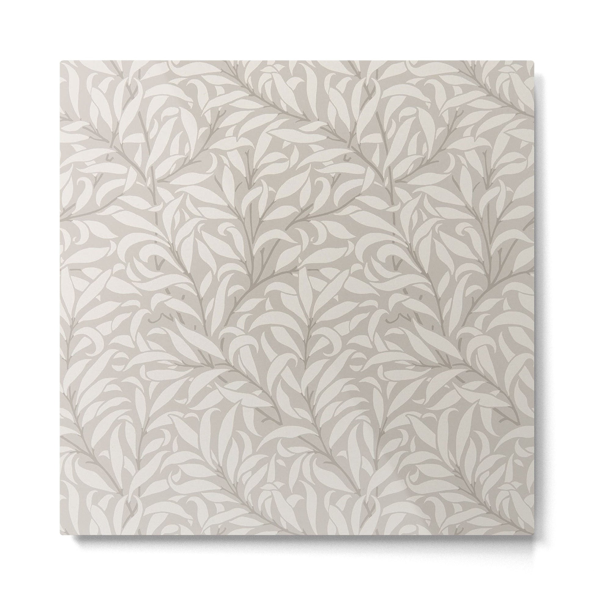 William Morris Willow Bough Dove Ivory Metal Print | TeksDecor