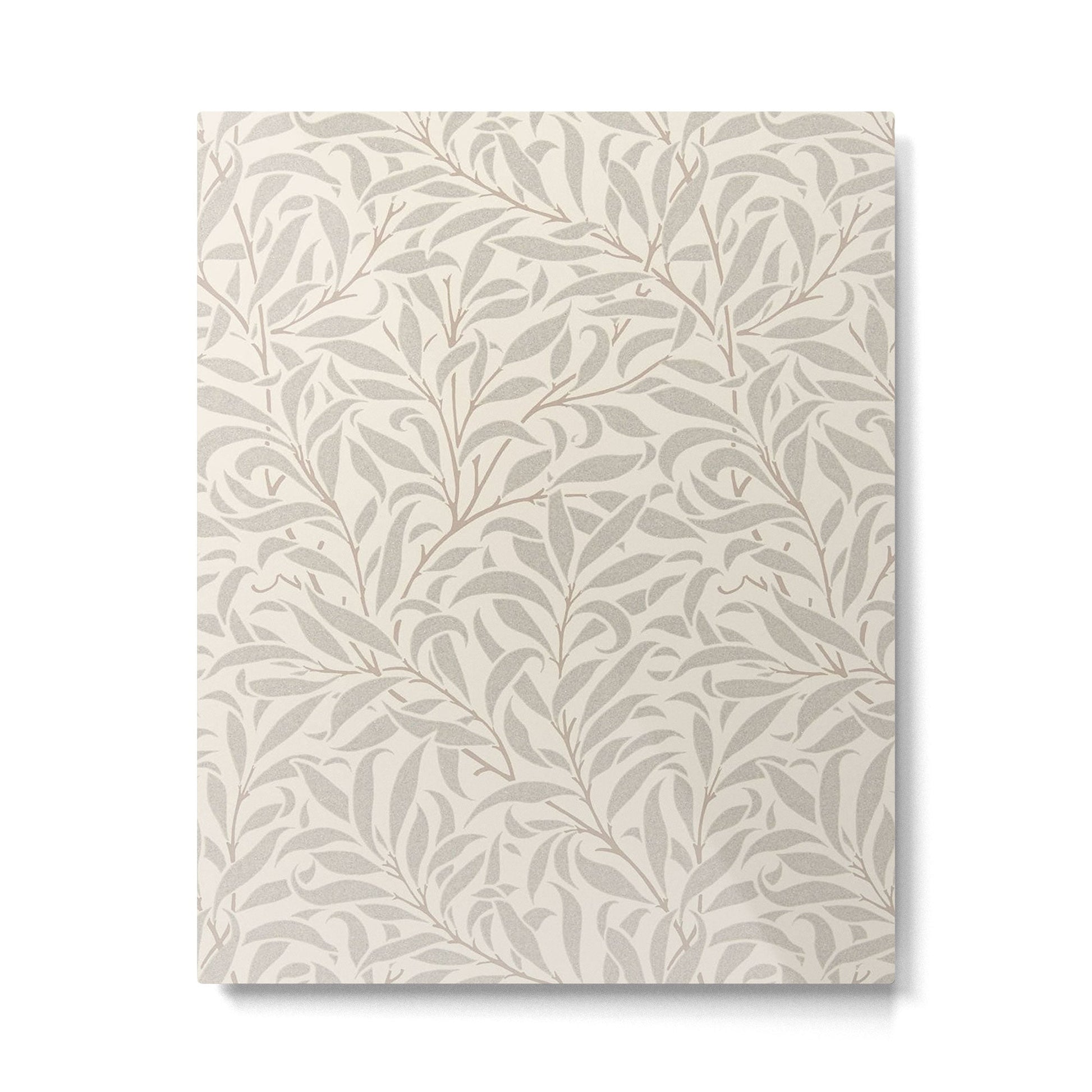 William Morris Willow Bough Ecru Silver Metal Print | TeksDecor